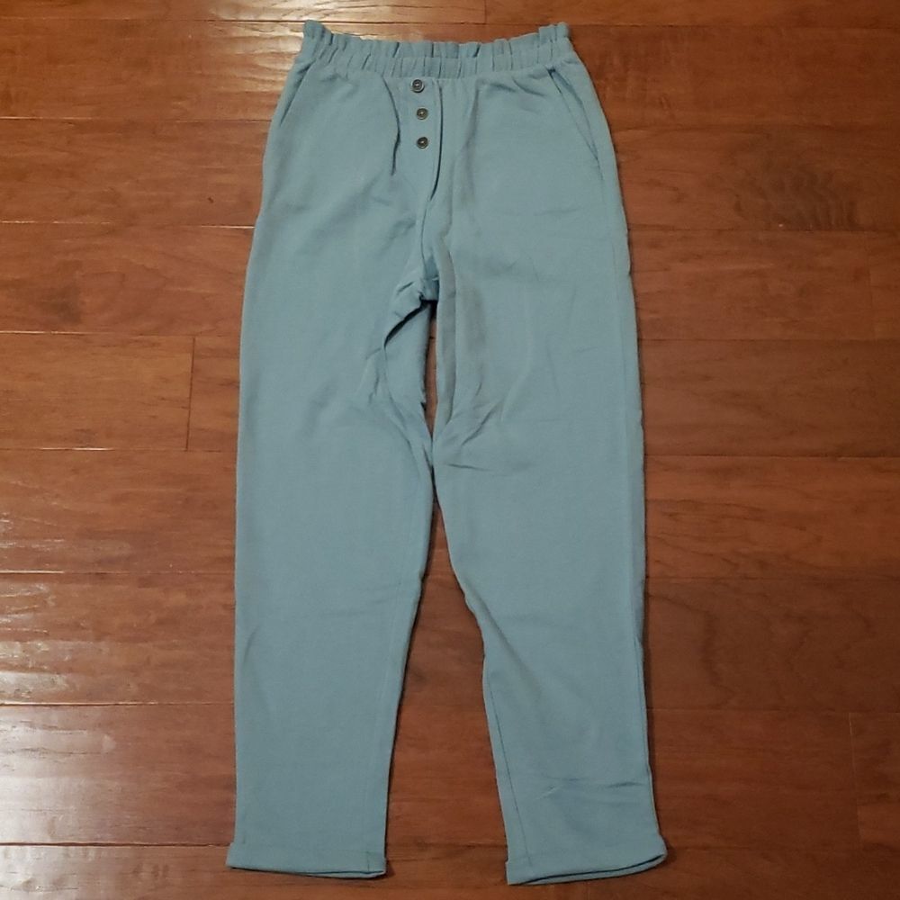 Matilda Jane Soft and‎ Easy Elastic Waist Green Jogger Pant Size 12 NWT